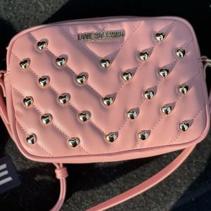 Love Moschino Crossbody Pink Hearts Handbag